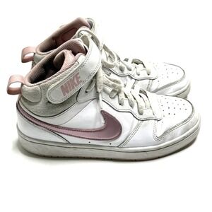 Nike Court Borough Mid‎ 2 (GS) White Pink Glaze CD7782-105 Size 6 Youth